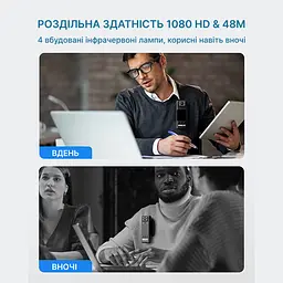 Нагрудний відеореєстратор BOBLOV A23 1080p з диктофоном, поворотним об'єктивом, дисплеєм, кутом огляду 120° - мініатюра 4