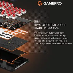 Клавіатура дротова GamePro Genesis Metallic Outemu Red Swithes USB Black (MK144B) - мініатюра 9