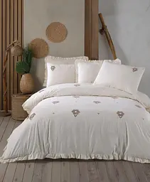 Постільна білизна Florita Beige Варена Бавовна Saheser pbe0051787