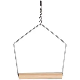 Flamingo Swing + Wooden Perch фламінго гойдалки з дерев'яною жердочкою для птахів