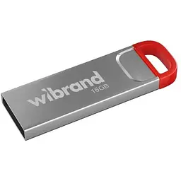 USB флеш накопичувач Wibrand 16GB Falcon Silver-Red USB 2.0 (WI2.0/FA16U7R)