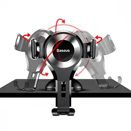 Тримач в машину Baseus Osculum Type Gravity Car Mount black (21743 black) - мініатюра 6