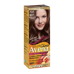 Cтійка крем-фарба для волосся Acme Avena Gloss Color  №637 Карамельний