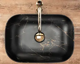 Умивальник Rea Belinda 33,5x46,5 black marble matt (REA-U8908), Матова - мініатюра 4