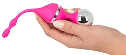 Вагінальні кульки Smile Vibrating Love Balls Rechargeable, 18 см, рожевий - мініатюра 4