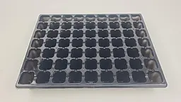 Касета пластикова для розсади 63 V-осередків, 74 мл, розмір 43,5 см*32,5×5,5 см