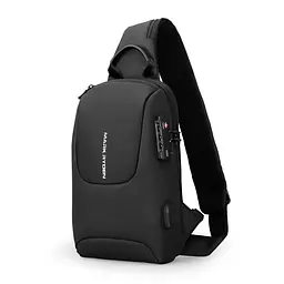 Рюкзак-слінг Mark Ryden MR7039 для планшета 9.7" з TSA-замком та USB-портом (Чорний)