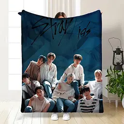 Плед плюшевий великий 3D Stray Kids №5 160х200 см