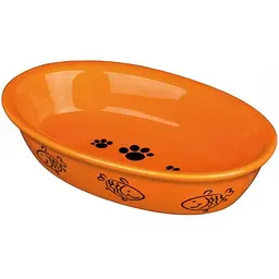 Миска для котів Trixie керамічна овальна 0.2 л 15 см в асортименті 1 шт. (24495) - мініатюра 3