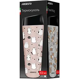 Термокухоль Ardesto Coffee Time Cats 450 мл (AR2645FC) - мініатюра 4