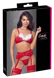Комплект Cottelli Lingerie X-Mas Bra Set L/XL (червоний) - мініатюра 7