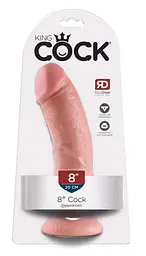 Фалоімітатор King Cock 8", 21.5 см (тілесний) - мініатюра 2