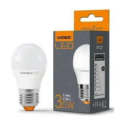 Лампочка Videx G45e 3.5W E27 3000K (VL-G45e-35273) - мініатюра 2