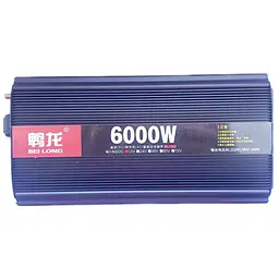 Інвертор напруги Bei Long Power Inverter 024 c 12V на 220V 6000W модифікована синусоїда Black, 2 розетки, 2 USB (11065)