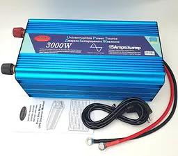 Автоінвертор 12 V-220 V 3000 W перетворювач напруги з чистою синусоїдою та функцією заряджання акумулятора UPS 15 A 12 V-220 V WimpeX WX-3100