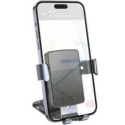 Автотримач Borofone BH119 Refined (center console) Black/Metal gray - мініатюра 3