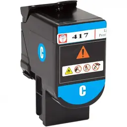 Тонер-картридж BASF Lexmark CS417dn 71B0H20 Cyan (BASF-KT-71B0H20) - миниатюра 3