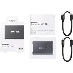 Зовнішній SSD накопичувач Samsung T7 2TB Titan Gray (MU-PC2T0T/WW) [91905] - мініатюра 8
