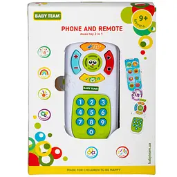 Іграшка музична Baby Team 2 в 1 Телефон та пульт (8652) - мініатюра 4