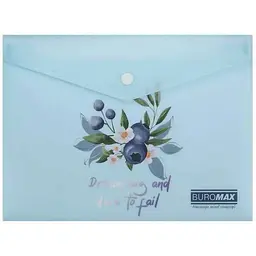 Папка на кнопці BUROMAX конверт ARABESKI А5 пластик чароіт