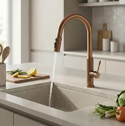 Змішувач для кухні Rea Master із висувним виливом brushed copper REA-B7203 - мініатюра 2