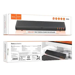 Bluetooth Колонка Hoco BS66 Smooth multimedia computer USB2.0 Black - мініатюра 2