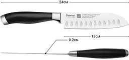 Ніж сантоку Elegance із високолегованої нержавіючої сталі Fissman 13х11,5 см kuh0007497 - мініатюра 2