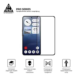 Скло захисне Armorstandart Pro Nothing Phone (3a) / (3a) Pro Black (ARM85466) - мініатюра 2