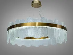 LED-люстра під латунь Diasha 803/800SGD золото, кришталева, 165 Вт, 80 см, 16-25m2