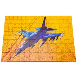 Фігурний дерев'яний пазл PuzzleOK A3 F16 Fighting Falcon 176 елементів PuzA3-02023 
