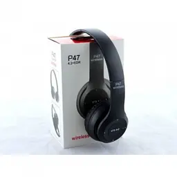 Бездротові навушники P-47 Bluetooth + MicroSD + FM Радіо чорні - мініатюра 2