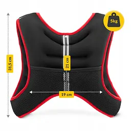 Жилет-обтяжувач для тренувань 4FIZJO 5 кг Black/Red (P-5905973402156) - мініатюра 2