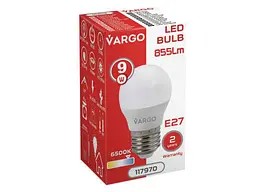Лампа світлодіодна VARGO 9W E27 G45 6500K 220V (V-117970) - мініатюра 2