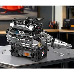 Конструктор Mould King Mking Двигун і коробка передач RR V12 (10205) [161093] - мініатюра 4