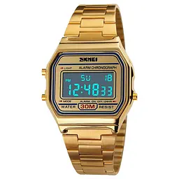 Наручний годинник чоловічий Skmei 1123 Gold, 1123GD (12312) - мініатюра 2