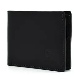 Чоловіче шкіряне портмоне чорне матове GRANDE PELLE 10х10х2 см acs0032088 - мініатюра 4