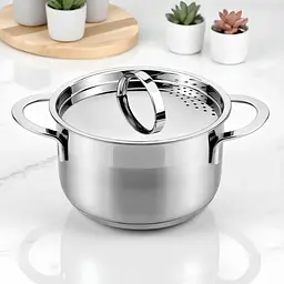Каструля з нерж. сталі CASSIDA New Line 22 см, 6.10л з кришкою - мініатюра 2