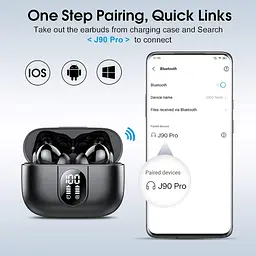 Бездротові навушники Csasan J90 Pro Bluetooth 5.3 з ENC та LED-дисплеєм - мініатюра 2