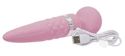 Вібромасажер 2в1 PILLOW TALK - Sultry Pink, класичний масажер і вібратор з ротацією, підігрів - мініатюра 10