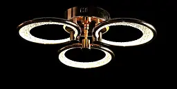 Люстра стельова LED Splendid Ray LT98120/3, 80W, золота, біла, сучасний стиль для дому - мініатюра 4