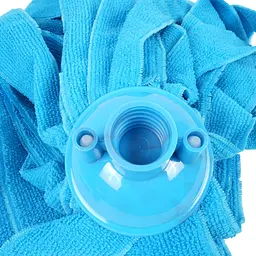 Змінна насадка для швабри Eco Fabric моп зі смужок мікрофібри 160 г блакитна (EF-0160-MB) - мініатюра 2