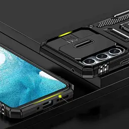 Ударостійкий чохол Camshield Army Ring для Samsung Galaxy S25 FE Чорний / Black - мініатюра 7
