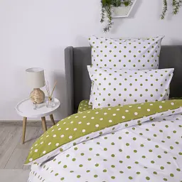 Комплект постільної білизни ТЕП Olive Dots 70x70 полуторний оливковий - мініатюра 5
