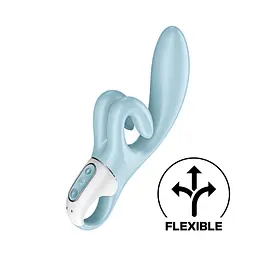 Вібратор-кролик Satisfyer Touch Me Blue з двома відростками - мініатюра 1