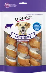 Ласощі для собак Dokas - Жувальна спіраль з яловичини з курячою грудкою