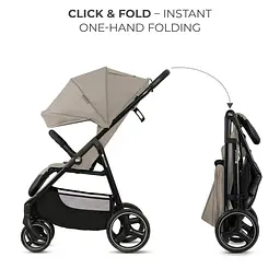 Прогулянкова коляска Kinderkraft Trig 3 Stone Beige (KSTRIG03BEG0000) - мініатюра 2