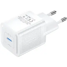 Зарядний пристрій 1xUSB-C 20W GaN + USB-C cable М-М White Vention (TZ-FEPW0-EU-01)