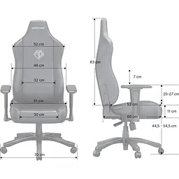 Геймерське крісло Anda Seat Novis L Fabric Dark Gray (AD23-L-01-GB-F) [148709] - мініатюра 7
