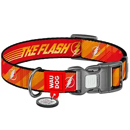 Нашийник для собак Waudog Nylon з QR паспортом Флеш Лого р.XL 25 мм 37-58 см (283-1083)