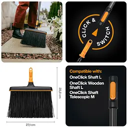 Насадка-мітла для прибирання Fiskars OneClick™ (1080699) - мініатюра 2